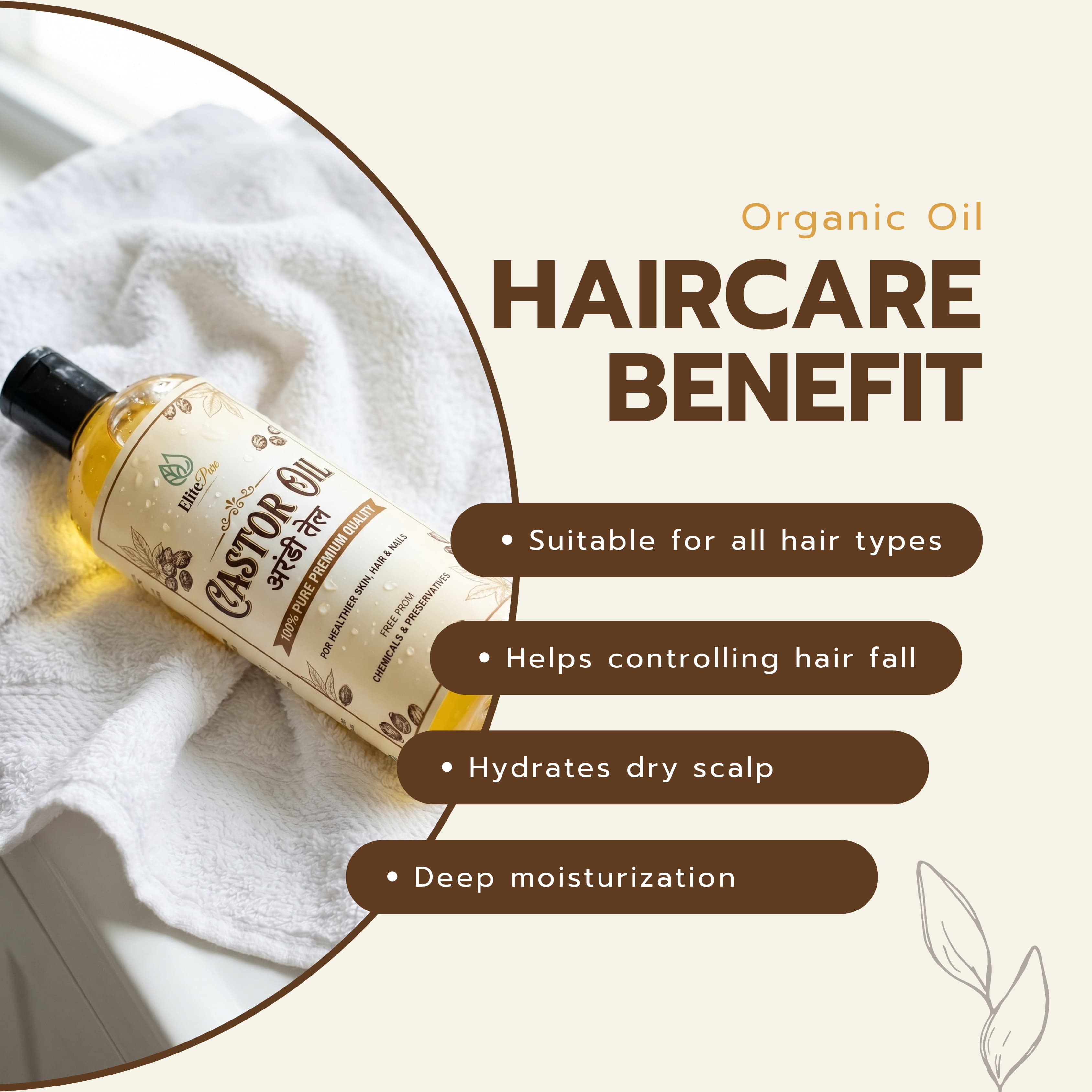 ElitePure Castor Oil haircare benefits