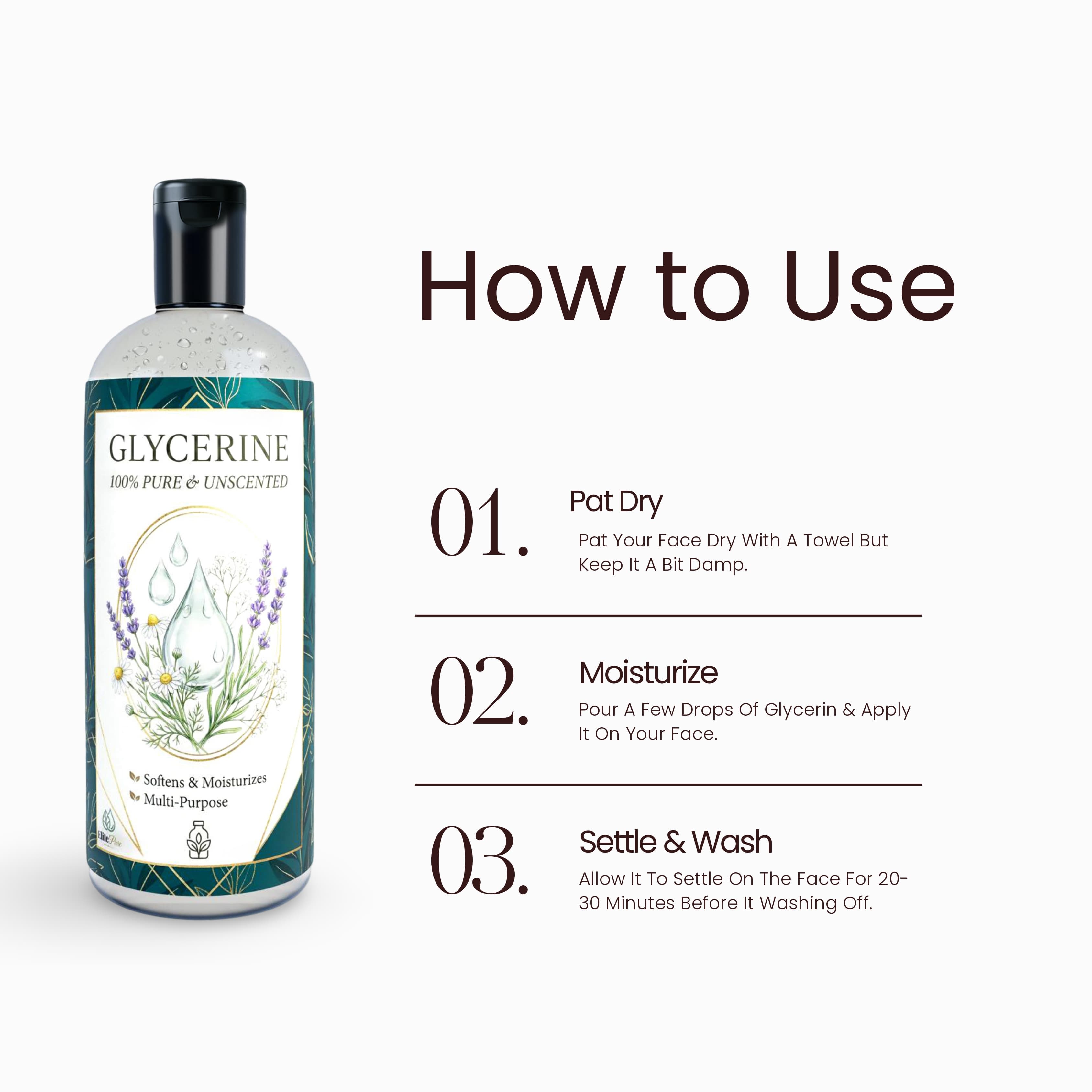 How to use ElitePure Glycerine on face