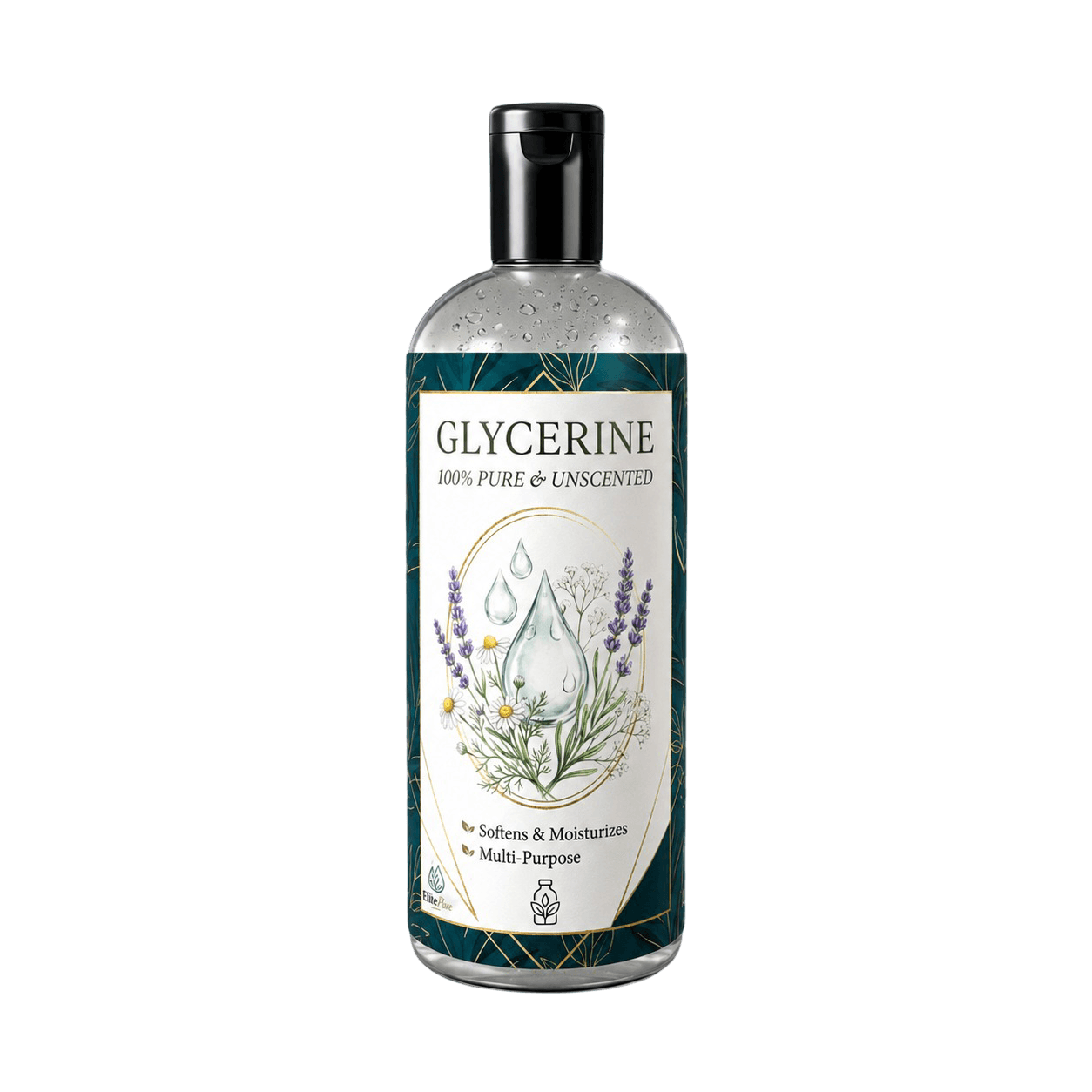 ElitePure Pure Glycerine on a dark studio backdrop